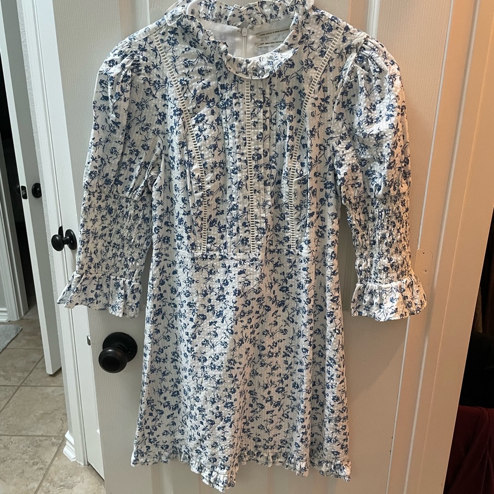 Charming Blue Floral Kids Dress